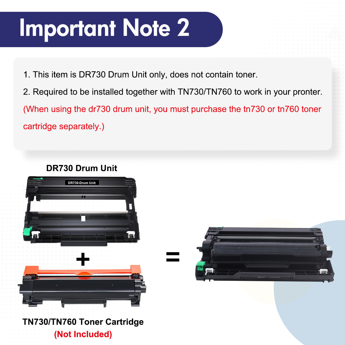 Brother Compatible DR730 Black Drum Unit