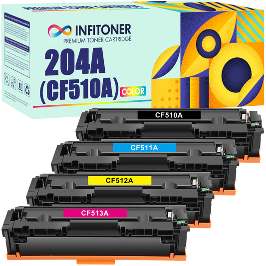 HP Compatible CF510A/CF511A/CF512A/CF513A Toner Cartridge 4-Pack Combo